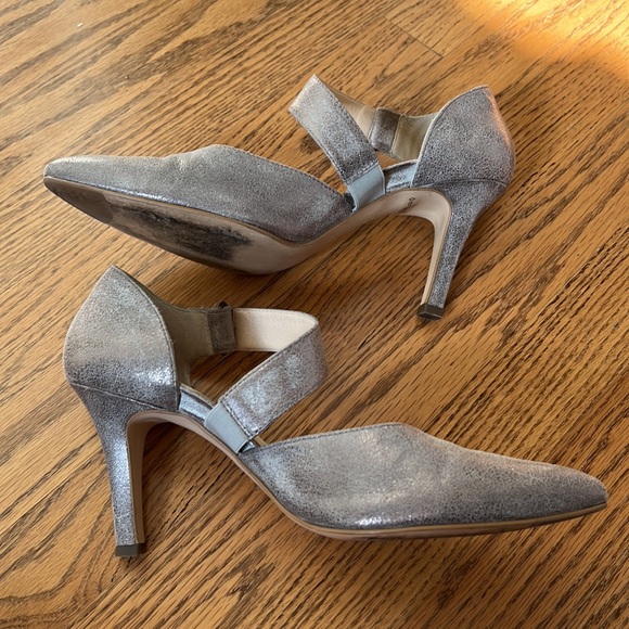 Paul Green neutral gold taupe metallic D’Orsay pumps high heels - Picture 6 of 10